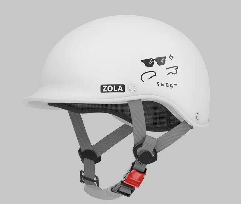 

Шлем для электромобиля Летний Мотоциклетный Шлем для Аккумуляторного Автомобиля Летний Солнцезащитный Легкий Дышащий Полушлем One Size белый