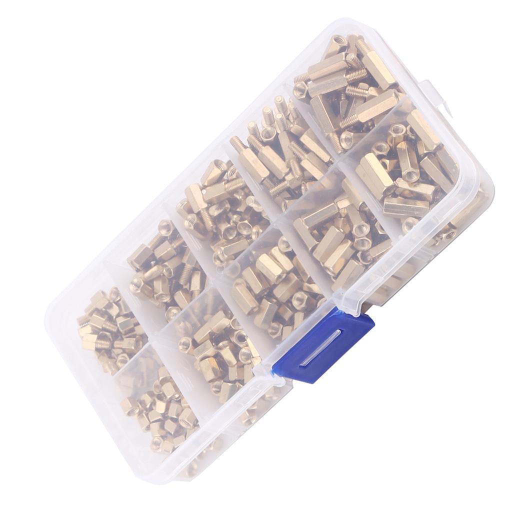 300pcs M3 Brass Standoffs Hex Male Female & Female Female Stand Off DIY Set for Motherboard