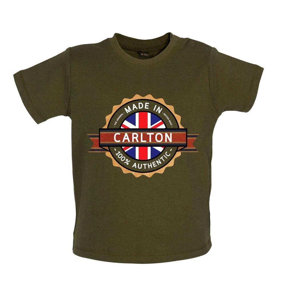 Made In Carlton - Baby Kids Boys Girls Unisex T-Shirt / Babygrow - Town City Village Born Love Live 120
