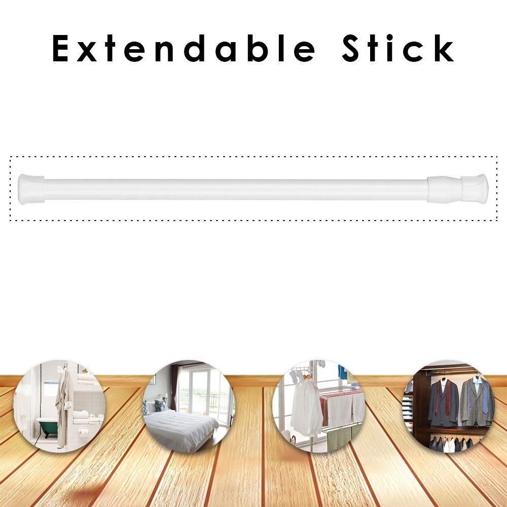 Voile Tension Net  Rods Curtain Rail Pole Extendable Sticks Shower Curtain Poles Telescopic Pole