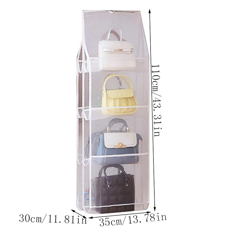 1pc Wall Mounted Handbag Hanging Bag for Wardrobe Dustproof Storage Bag