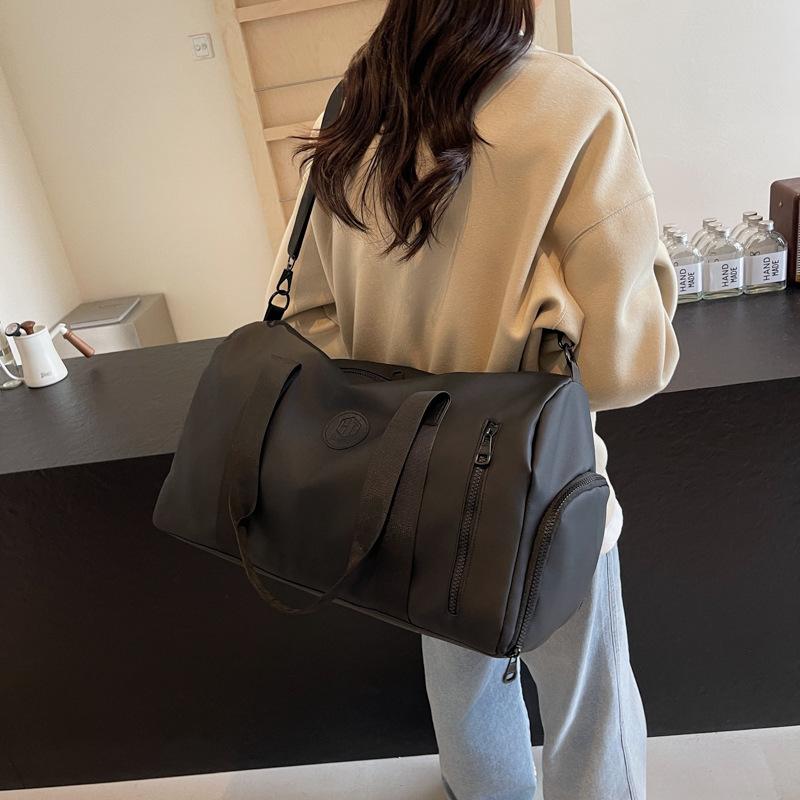 Light business trip, large capacity, hand-held travel bag, wet and dry separation, sports fitness, luggage, straps, shoe compartment, tie rod