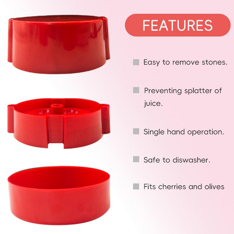 Cherry Pitter Tool Multiple Cherries 6 In 1 Portable Push-Down Cherry Pitter Corer Tool Fruit Core Remover For Home Use Chef