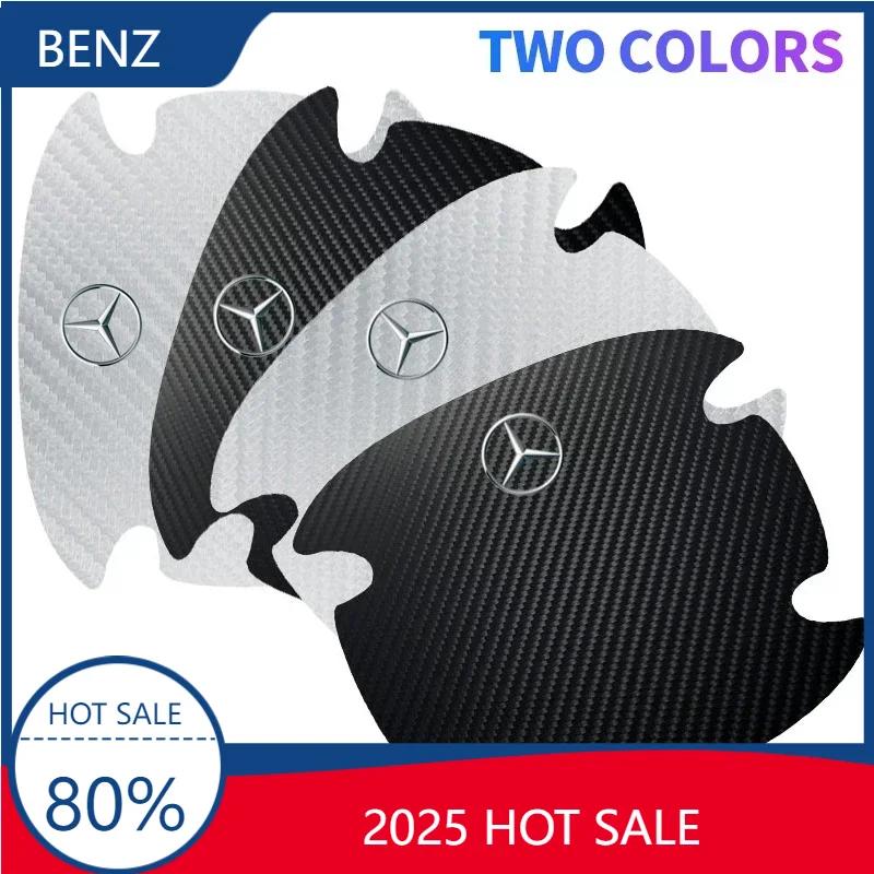 WTPEU1 For MERCEDES-BENZ AMG New 2025 4PCS Car Door Handle Protection Sticker Emblem Car Styling for Mercedes Benz A C E GLC Clase CLA