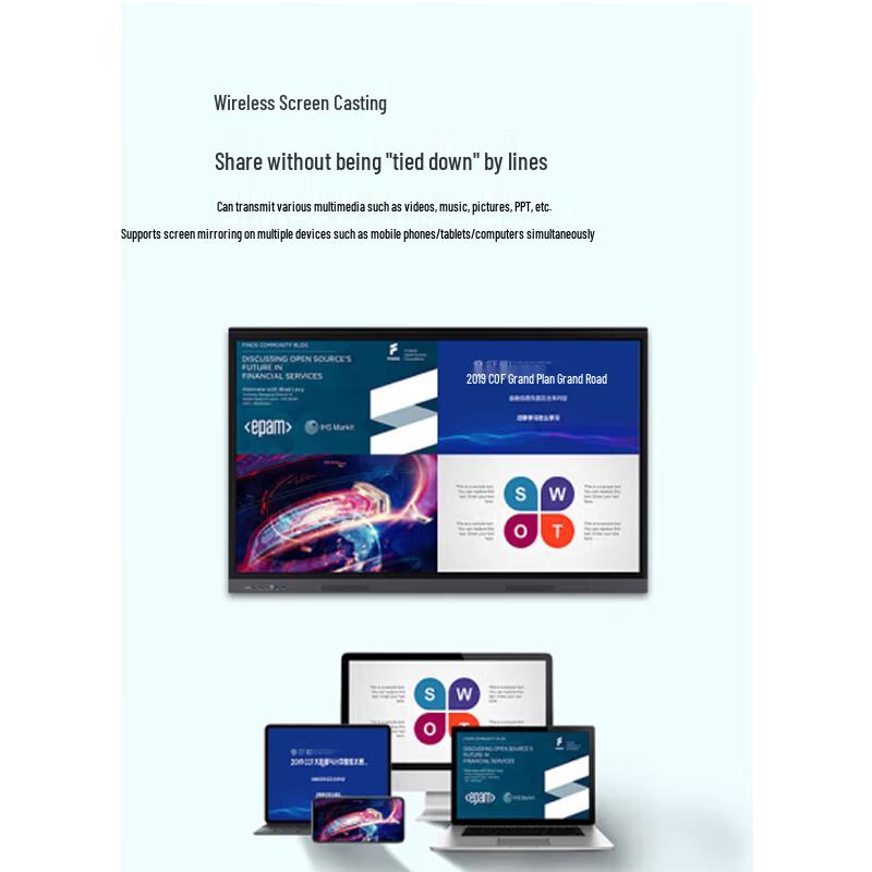 OKV 86-inch Digital Interactive Whiteboard CN Plug (adapter Included)