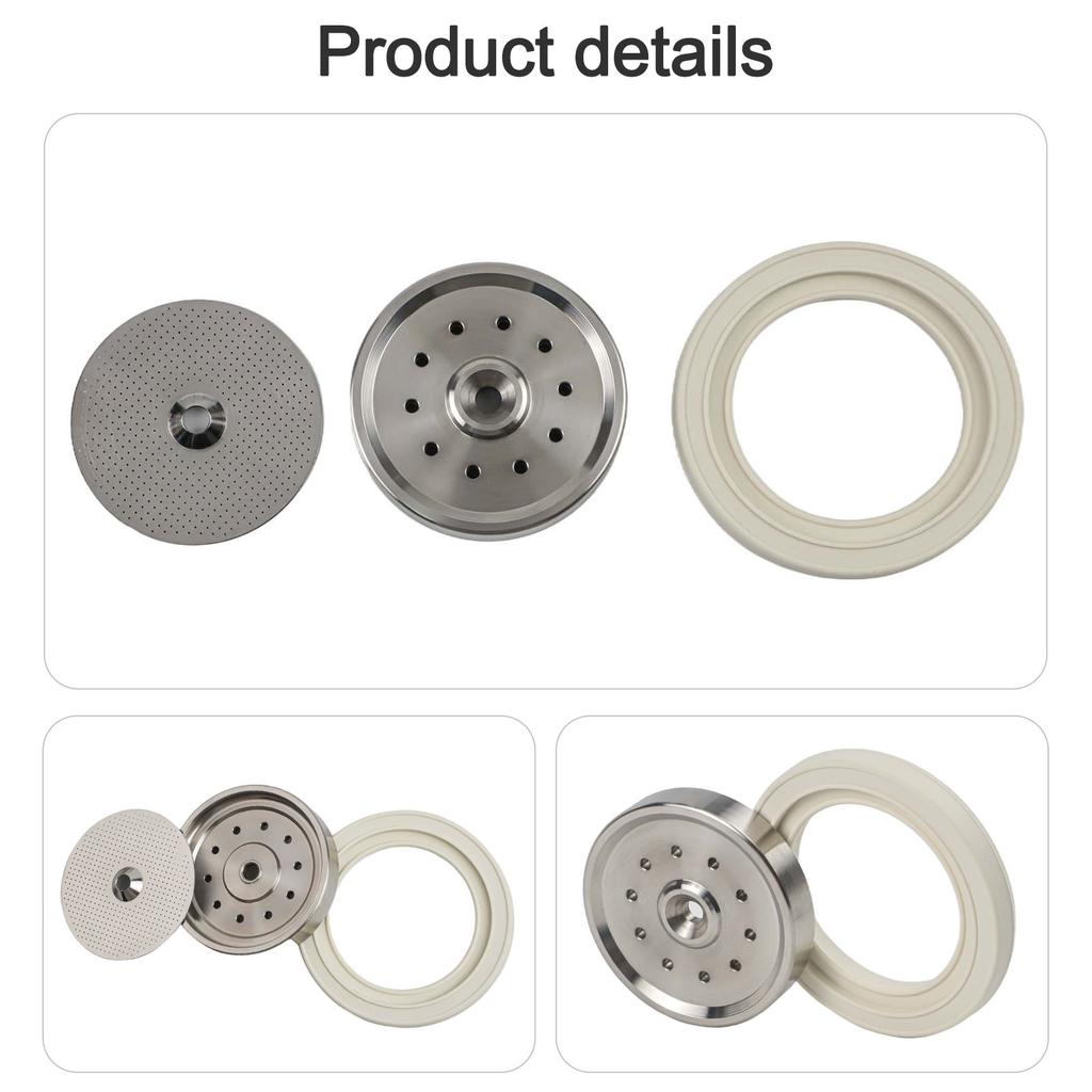 Stainless Steel Coffee Machine Shower Screen Holder Set with Silicone Gasket for Breville Espresso Easy Maintenance