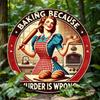 Vintage Kitchen Metal Tin Sign Funny Baking Quote Wall Art