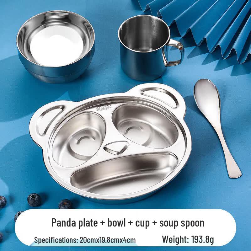 304 Stainless Steel Kids Divided Cartoon Dinner Plate