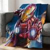 Iron Man Superhero Print Flannel Blanket Office Soft Thick Fluffy Lightweight Warm Throw Sofa Bed Cover Home Decor Kids Gift