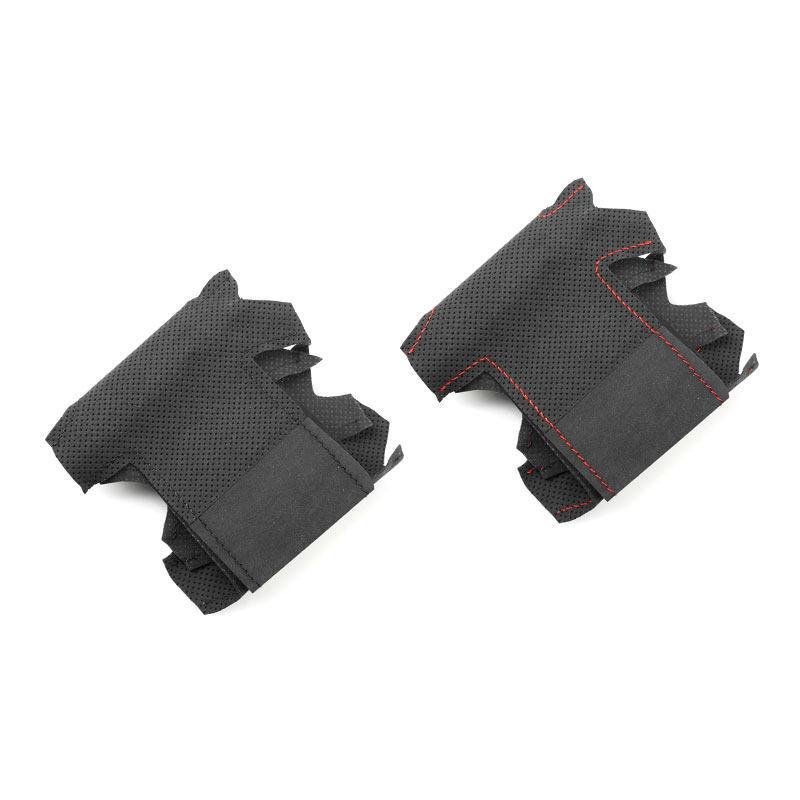 Car Accessories Suede Perforated Leather Steering Wheel Cover Trim For Land Rover Discovery 3 2004 2005 2006 2007 2008 2009