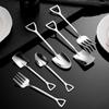 304 Stainless Steel High-Quality Cutlery Set: Spatula, Spoon, and Teaspoon for Fruit, Salad, Cake, Dessert, Ice Cream