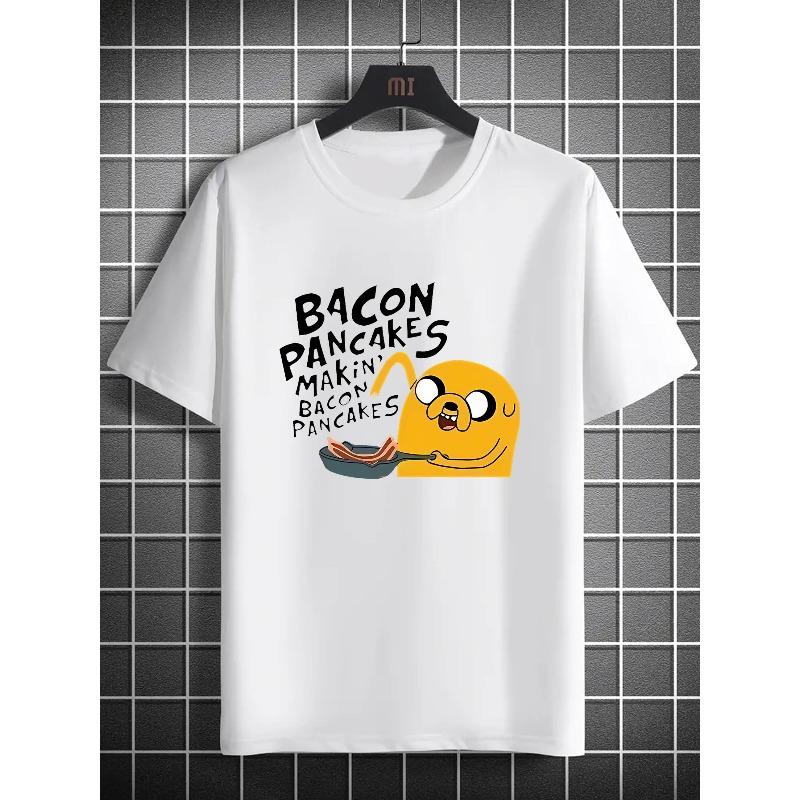 

European Size [Anime Character Tee] Men s Anime Character T-Shirt - Summer Casual Short Sleeve Round Neck Tee with Iconic Designs - Comfortable Top S белый