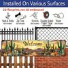 2D Flat 1pc Country Style Welcome Desert Cactus Metal Sign- Aluminum Decorative Sign, 3.93X15.74Inches, Farmhouse and Office Decor, No Electricity