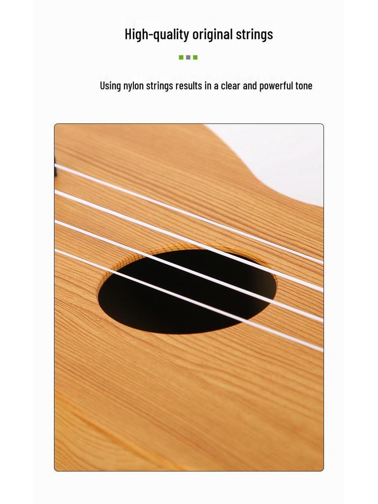 21-Inch Natural Wood Children's Ukulele Four-String Guitar Instrument