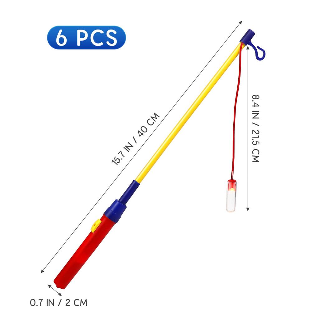 Frcolor Lantern Sticks, Set of 6, Lantern Handles, Plastic Poles, Handheld Lantern Hangers, Accessories, Decorations, Toys