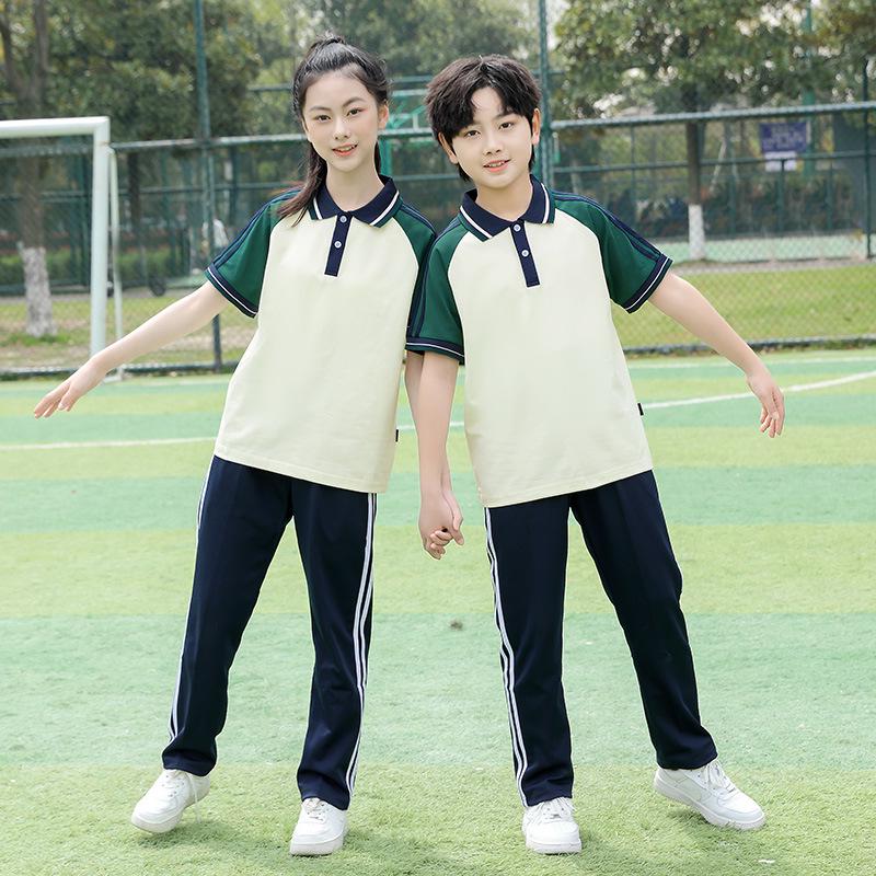 Spring & Autumn Uniforms: Primary School & Kindergarten Sports Sets, Summer Short Sleeve Class Wear