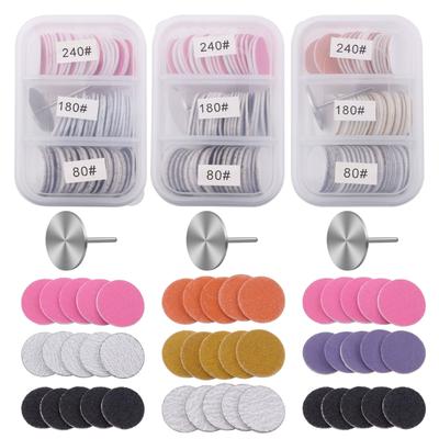 Discos Portátiles para Cuidado de Uñas Discos de Lijado para Pedicura con Mango Diseñados para Viajes y Uso en Manicura Pedicura en Casa