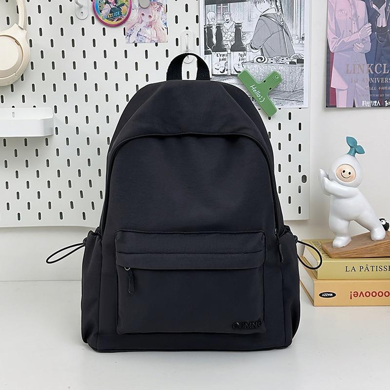 New trendy fashion simple solid color high value nylon going out travel leisure backpack