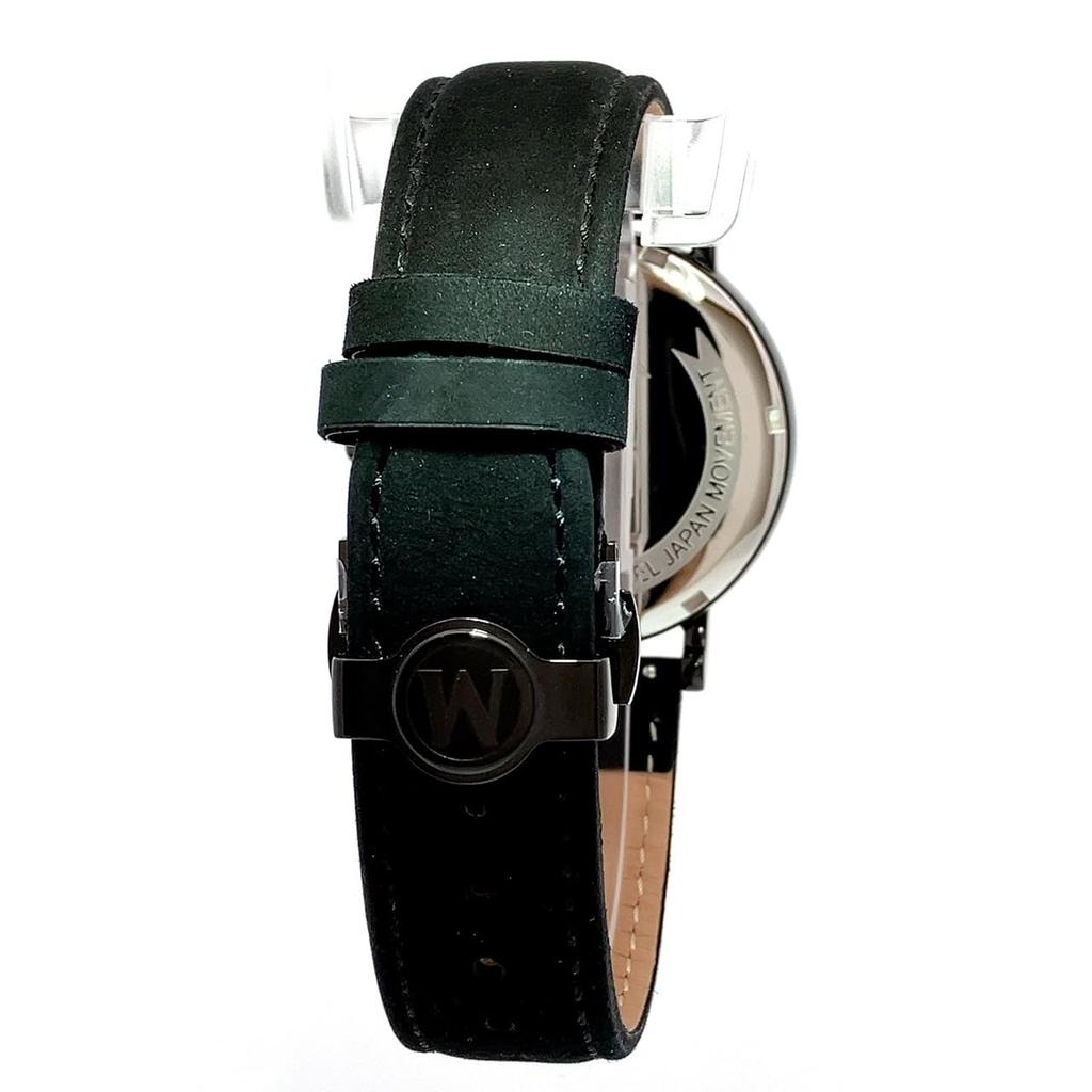 Madison New Black Black Calfskin Seventh Avenue Men's Watch, York, Waterproof, Quartz, Dial, Strap, MA011013-7,