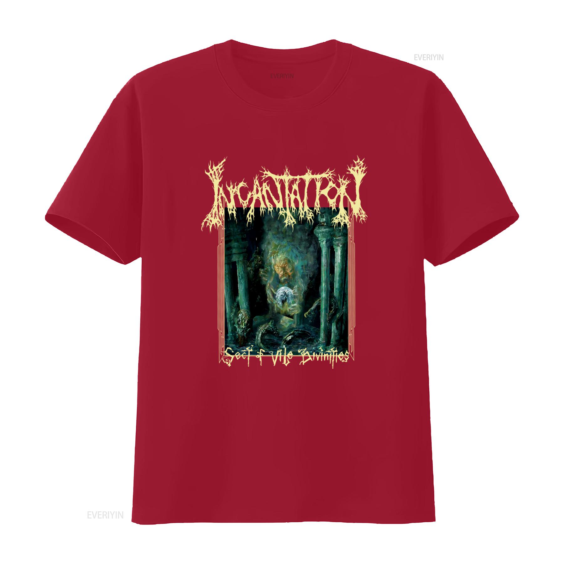 INCANTATION Секта Мерзких Божеств Футболка Темный Арт Принт для Фанатов Металла винтажная Стиранная Дышащая Универсальная Повседневная Мягкая мужская S