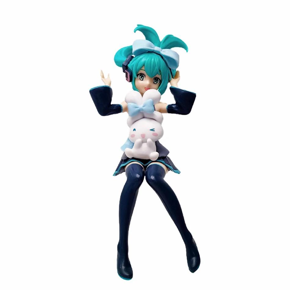 Hatsune Miku Desktop Cute Actionfigur 11cm Neko T-Shirt Ver. Anime Figur Kawaii Mädchen Modell Spielzeug Geschenk
