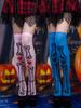 Over Knee Stockings Kids Summer Black High Stockings Japanese College Trendy Bones Halloween Socks