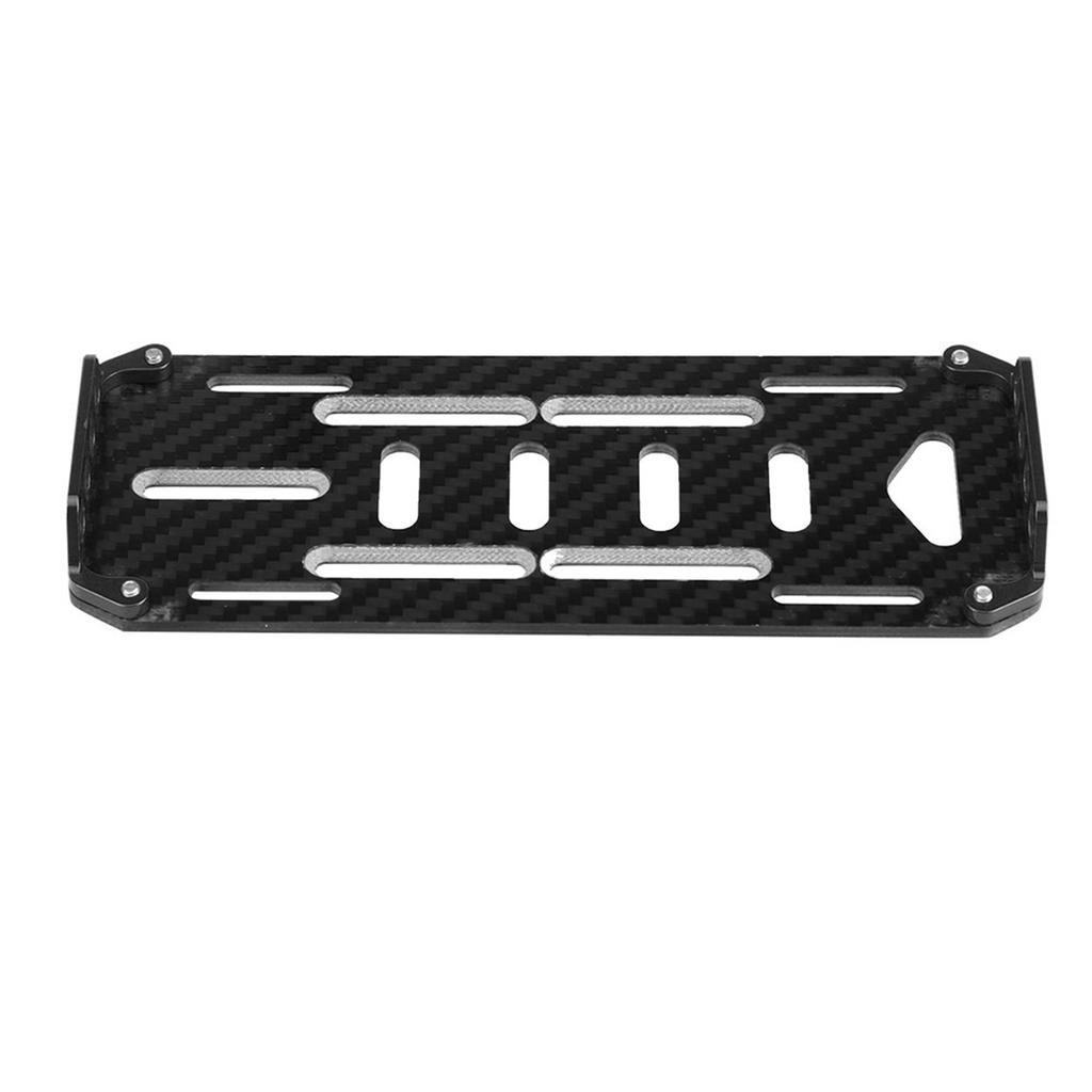 Aluminium Alloy Carbon   Battery Mount Plate for   SCX10  01   D90 1Celsius10 Scale RC Car (Black)