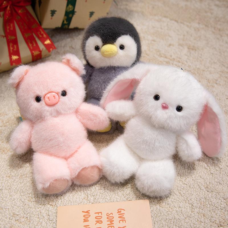 Cute Cute Little Animal Panda Penguin Doll Plush Toy Elephant Rabbit Doll Children Soothing Doll