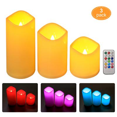 3Pcs Set LED Flameless Candle Lights Remote Control Candle Lights Night Light Battery Powered Led Tea Lights Birthday