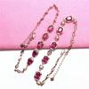 Purple Gold Inlaid Redstone Bracelet, Fashionable Temperament, Exquisite High-End Rose Gold-Plated Colored Gold Jewelry