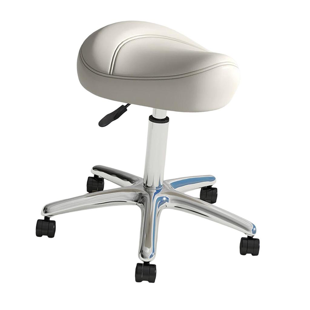 Heavy Duty Swivel Rolling Stool PU Leather Adjustable Chair for Studio Massage Bar Salon Work Station