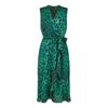 Womens/Ladies Leopard Print V Neck Wrap Dress