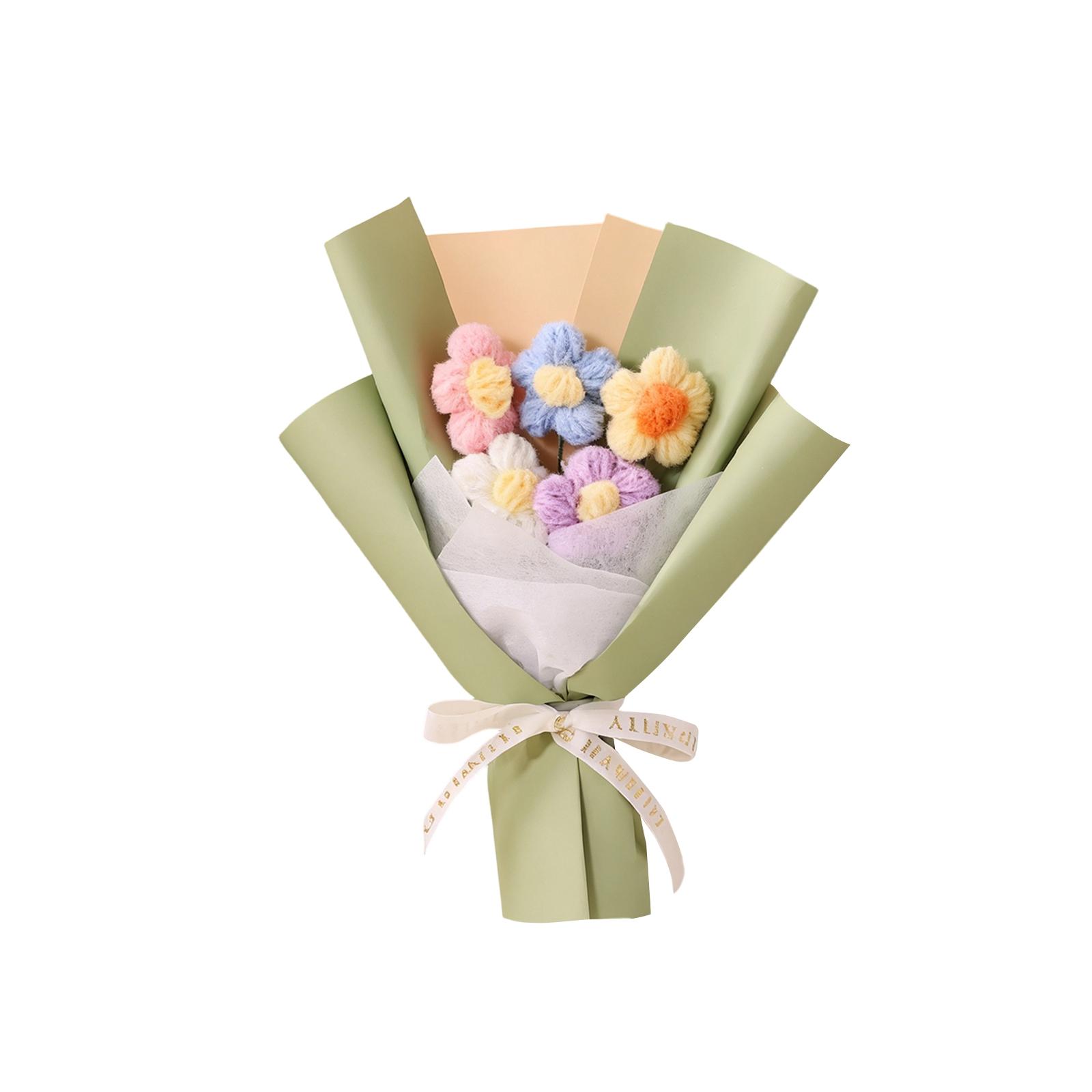 

Crochet Flowers Bouquet, Handmade Knitted Bouquet, Crochet Flower Kit, Gift For Mother Wife Birthday Anniversary,Ideal Gift For Mother s Day One Size