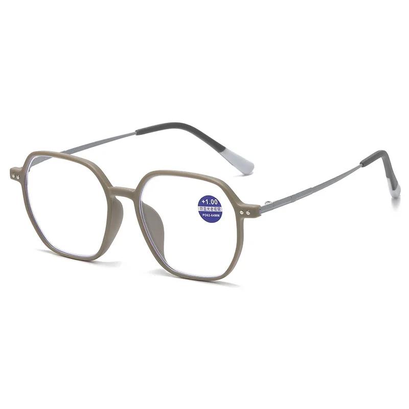 New Fashionable Rice Nail Frame Womens Reading Glasses Ultra Light Anti Blue Light High Quality Neutral Glasses