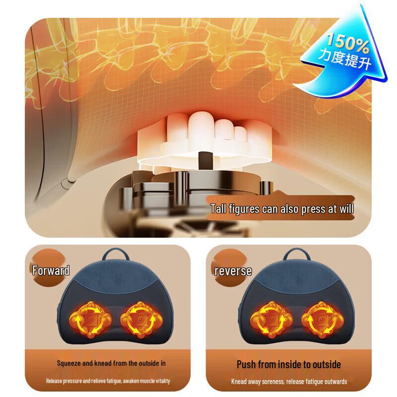 AUX Rechargeable Neck and Back Kneading Massager with Heat