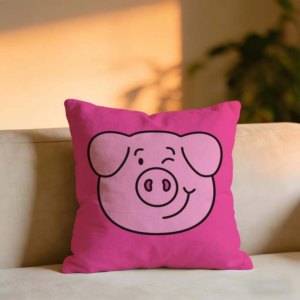 

Percy Pig Cushion Cover Cozy Velvet Throw PillowSoft Warm Cushion For Sofa Bed 30X30cm