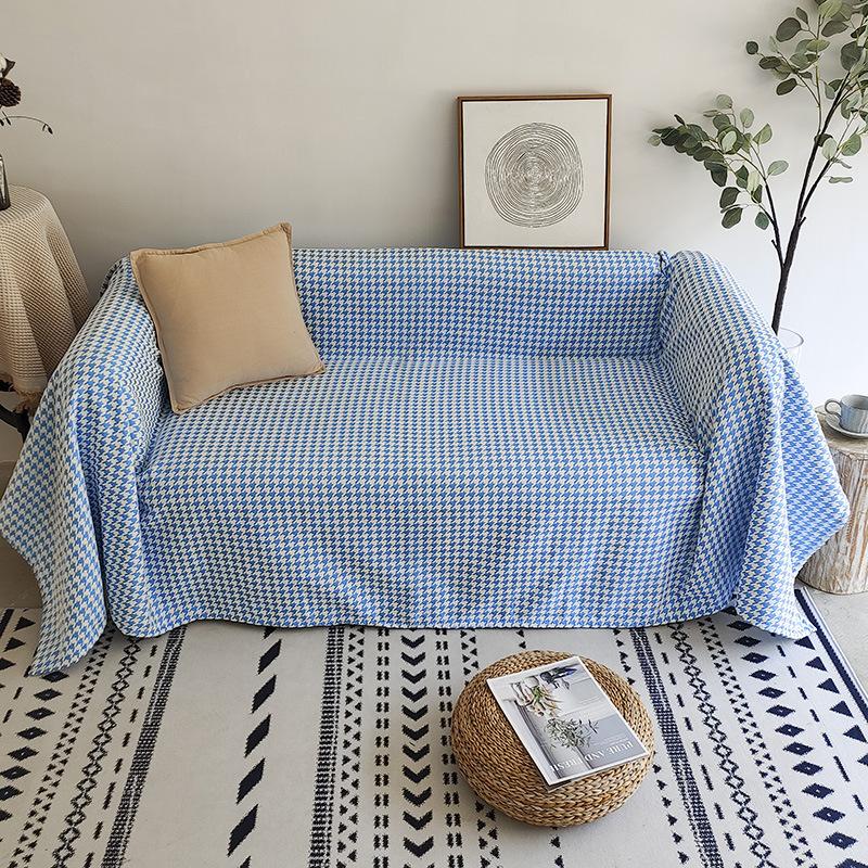 Sofa Cover Cloth Houndstooth One -Piece Sofa Cover Universal All -Inclusive Cover Towel Summer Sofa Towel Cushion