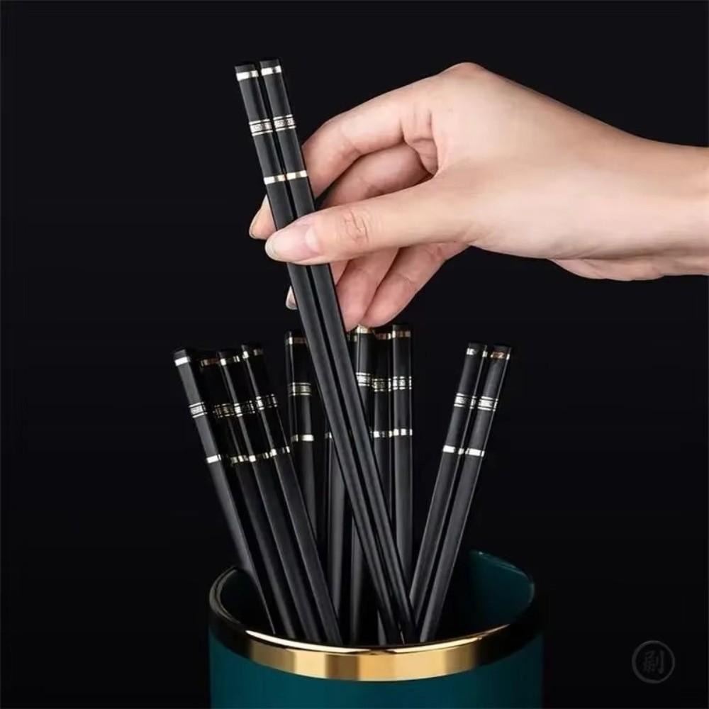 5 Pares de Hashis Antiderrapantes Chineses Japoneses Clip para Comida Reutilizável Hashis Coreanos de Alta Qualidade