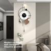 Modern Minimalist Swing Wall Clock - Silent Pendulum Decor for Living Room & Entryway, Elegant Wall Clock