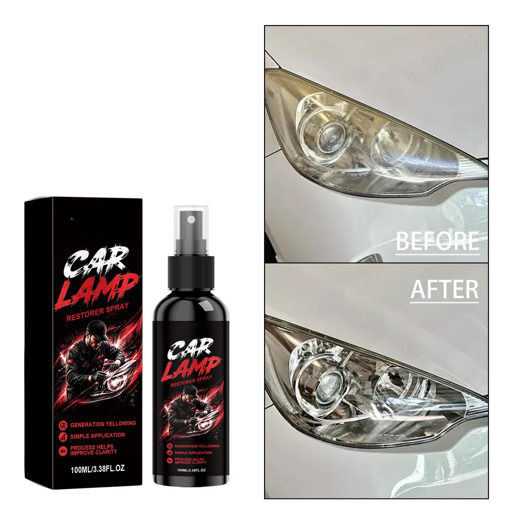 Scheinwerfer-Restaurationsspray - Auto-Scheinwerferglasreiniger und Politur, Vergilbung, Oxidation und Trübheit, Stellt Glanz wieder her