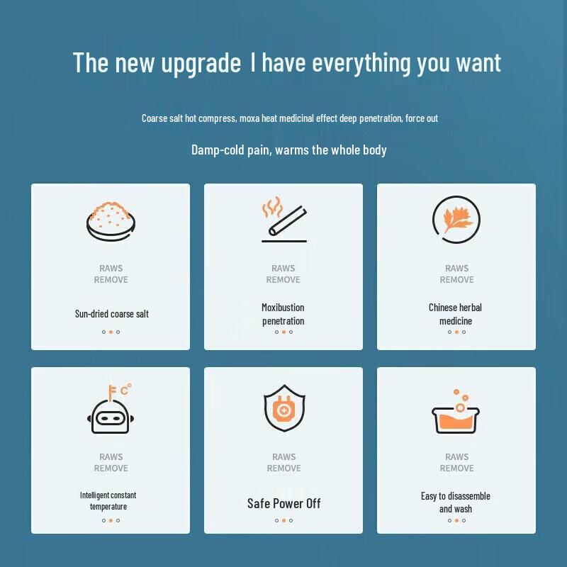 AUX Electric Heated Pulse Massager Pad