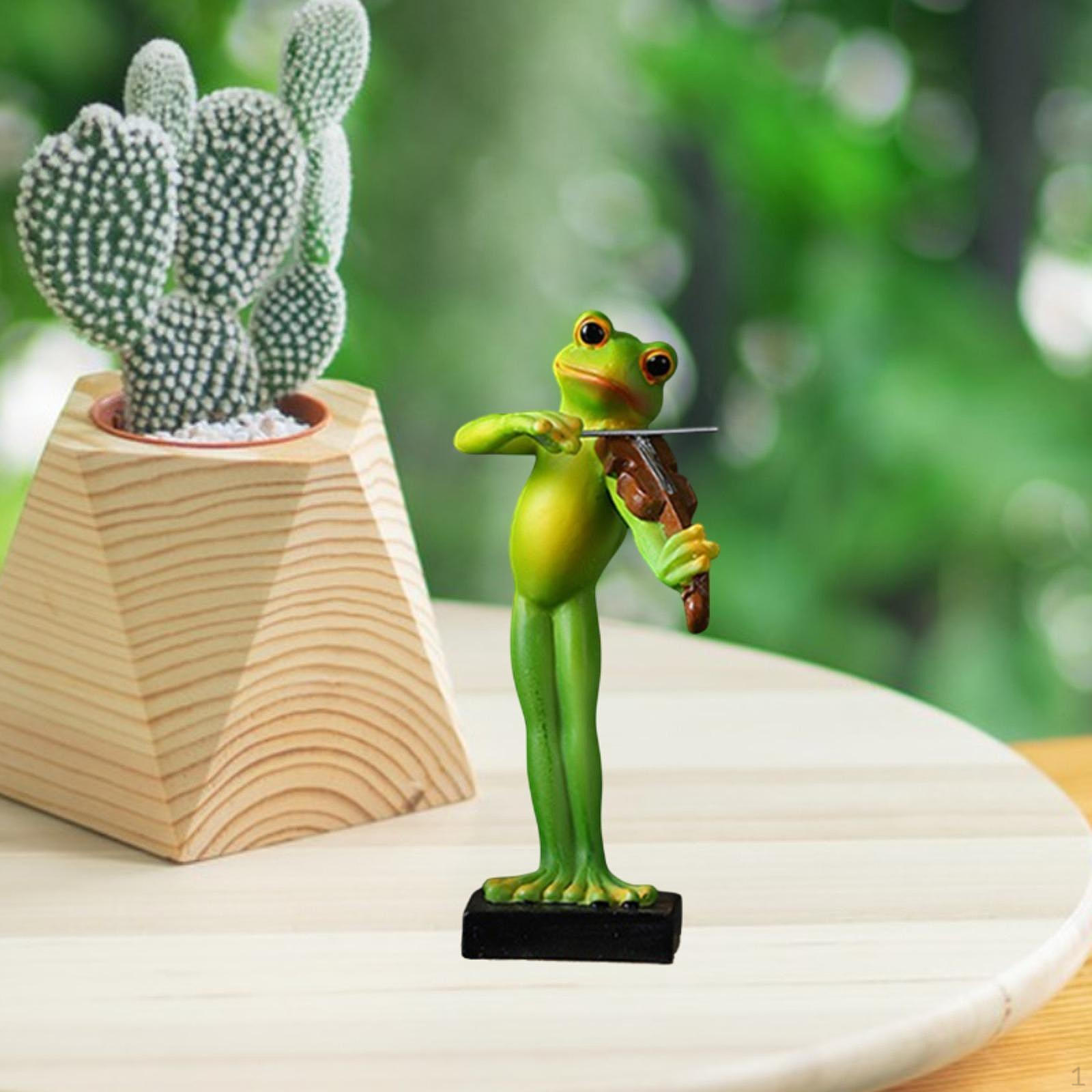 

Скульптура животного лягушка статуэтка декоративная универсальная подарочная статуэтка для входа в помещение стол Violin