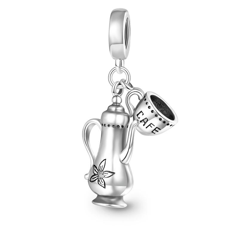 New Copper Cake Coffee Beer Strawberry Avocado Chocolate Watermelon Bead Charms Fit Bracelet Necklace Diy Jewelry