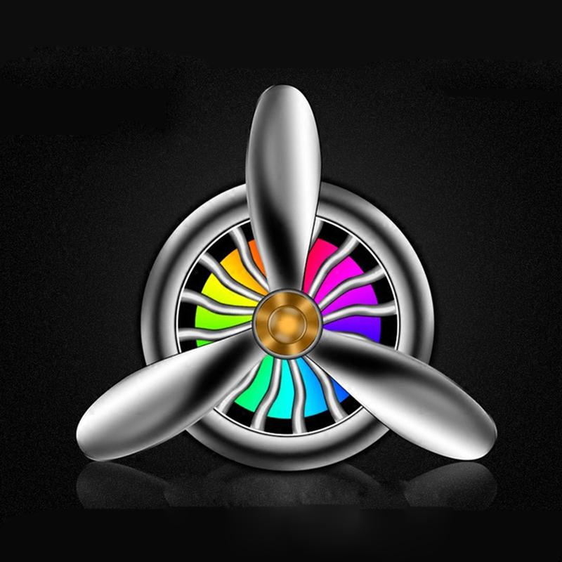 Car Conditioning Smell Air Freshener Alloy LED Auto Vent Outlet Perfume Clip Fresh Aromatherapy Fragrance Atmosphere Light