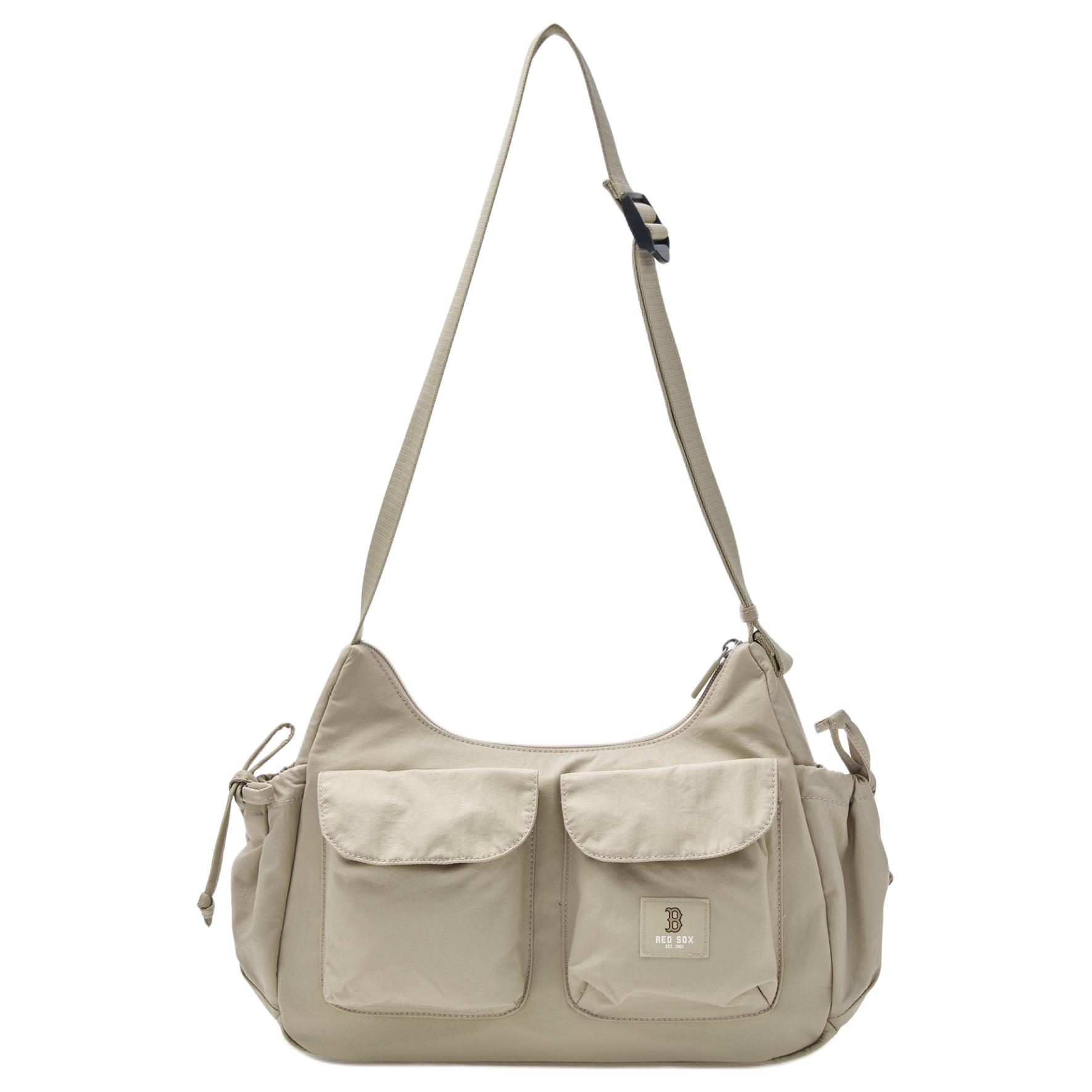 

MLB Gofcore Boston Red Sox 25SS Basic Multi-Pocket Design Adjustable Shoulder Strap Nylon Crossbody Bag Unisex Bags Light-Beige 3ABQB035N-43SAS Light Beige