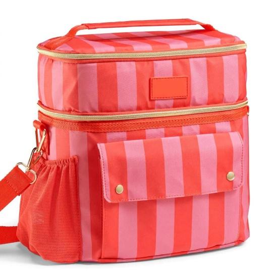 Insulation Lunch Bag, Leakproof Portable Cooler Tote Bag, Large Capacity Lunch Bag with Crossbody Strap, Portable Picnic Lunchbox for Outdoor Parties