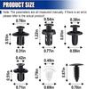100PCS Car Bumper Retainer Clips Automotive Body Trim Fixed Clip Auto Door Panel Push Pin Universal Vehicle Plastic Rivets Kit