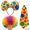 Roleplay Joker Outfit With Clown Nose And Wig Set For Cosplay Costume Events