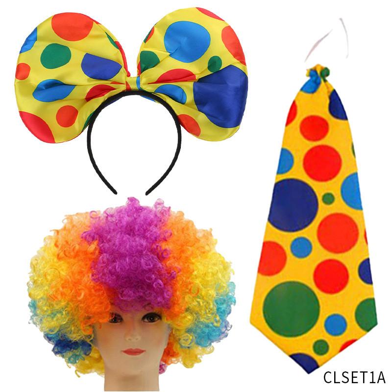 Roleplay Joker Outfit With Clown Nose And Wig Set For Cosplay Costume Events