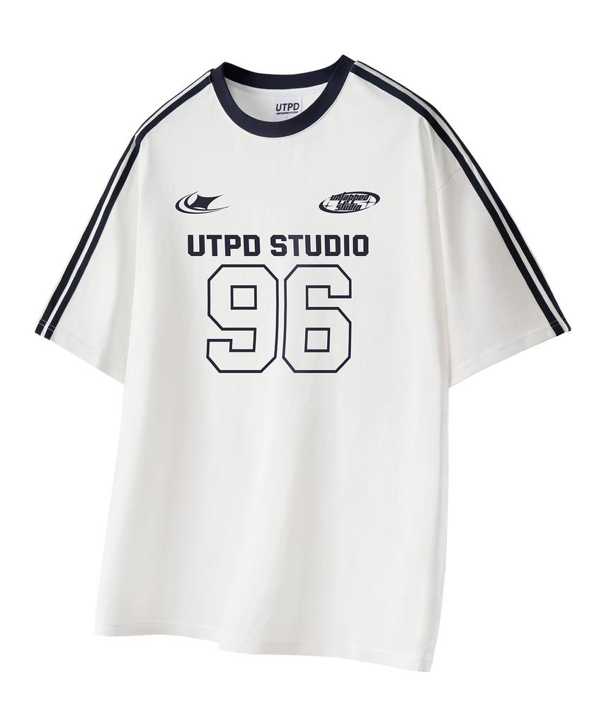 UNTAPPED STUDIO 96 Football Jersey Oversized Track Short Sleeve Contrast T-Shirt 3 Colors